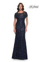 La Femme Evening Dress 30877 - Navy