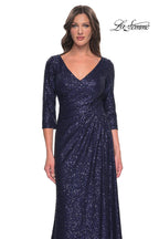 La Femme Evening Dress 30879 - Navy