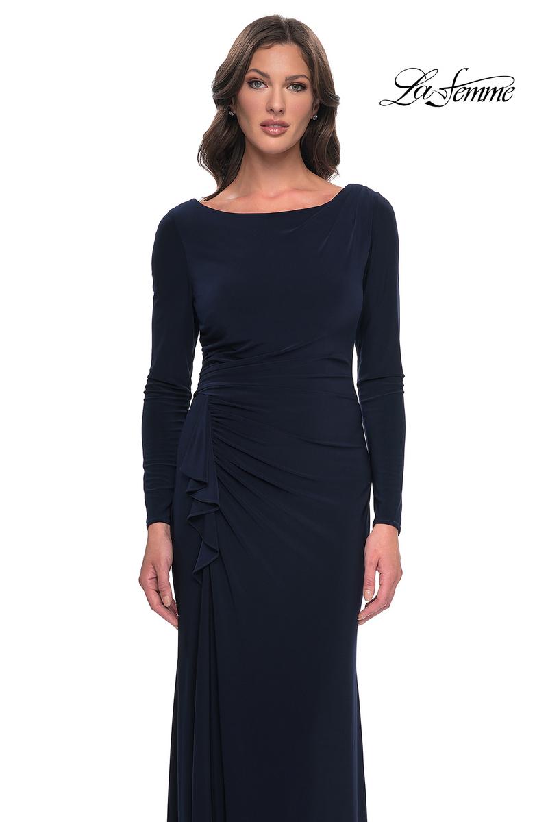 La Femme Evening Dress 30881 - Navy