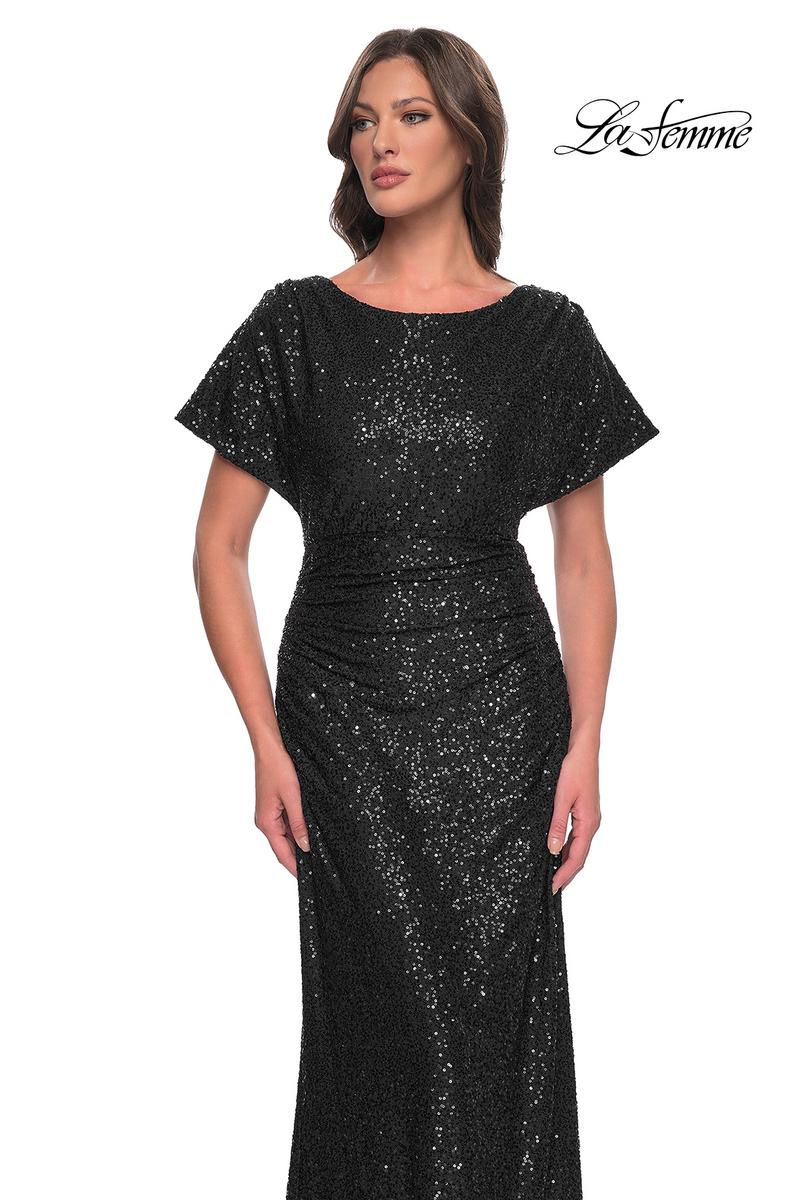 La Femme Evening Dress 30885 - Black