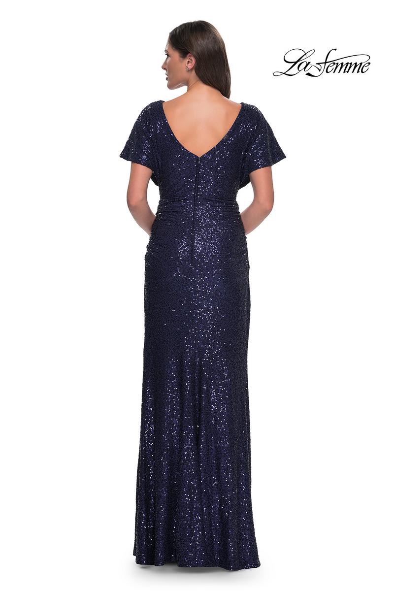 La Femme Evening Dress 30885 - Navy