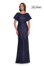 La Femme Evening Dress 30885 - Navy