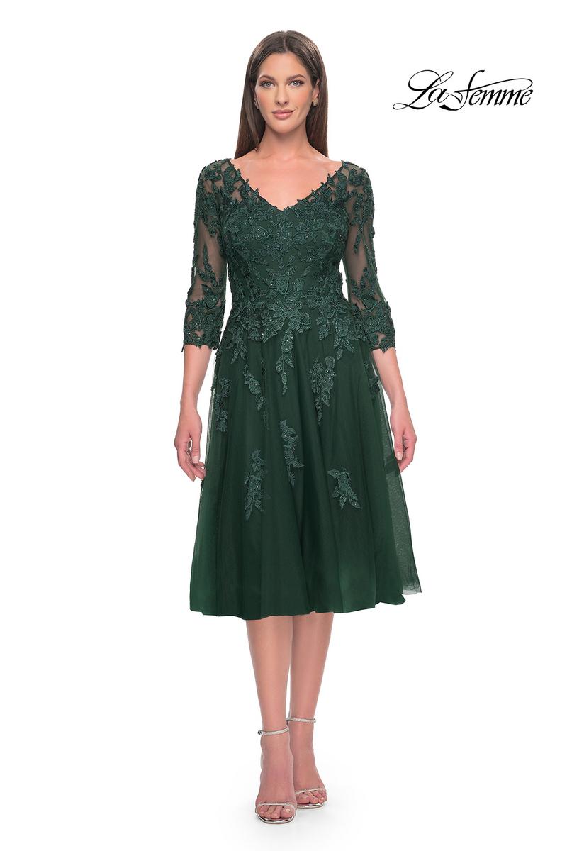La Femme Evening Dress 30964 - Emerald