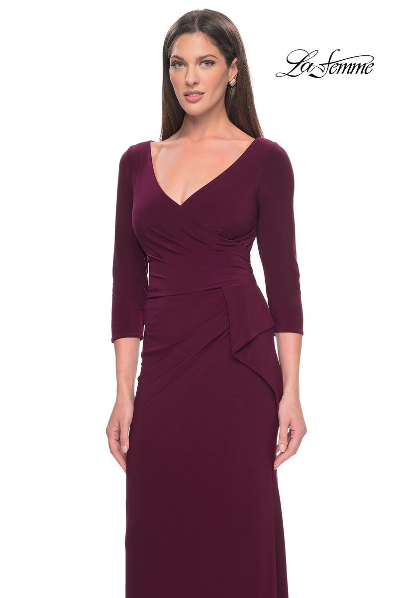 La Femme Evening Dress 30967 - Dark Berry