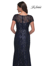 La Femme Evening Dress 31005 - Navy