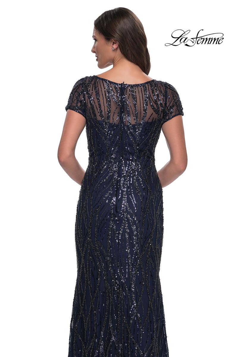 La Femme Evening Dress 31005 - Navy