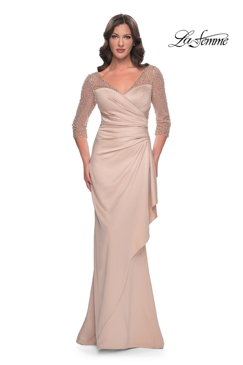 La Femme Evening Dress 31011 - Champagne