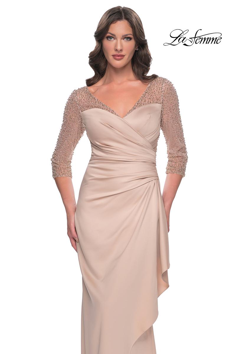 La Femme Evening Dress 31011 - Champagne