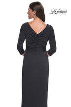 La Femme Evening Dress 31014 - Charcoal