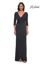 La Femme Evening Dress 31014 - Charcoal