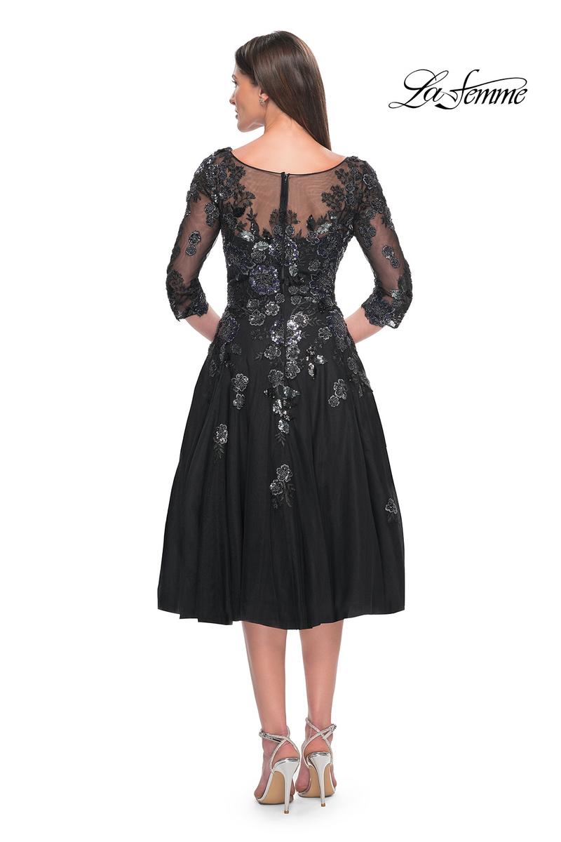 La Femme Evening Dress 31017 - Black