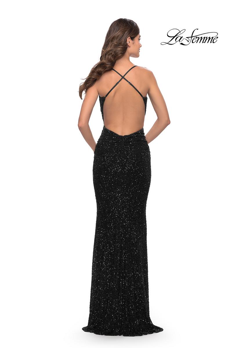 La Femme Dress 31027 - Black