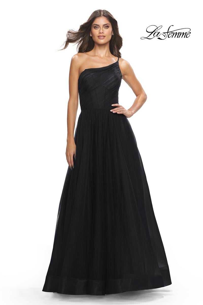 La Femme Dress 31069 - Black