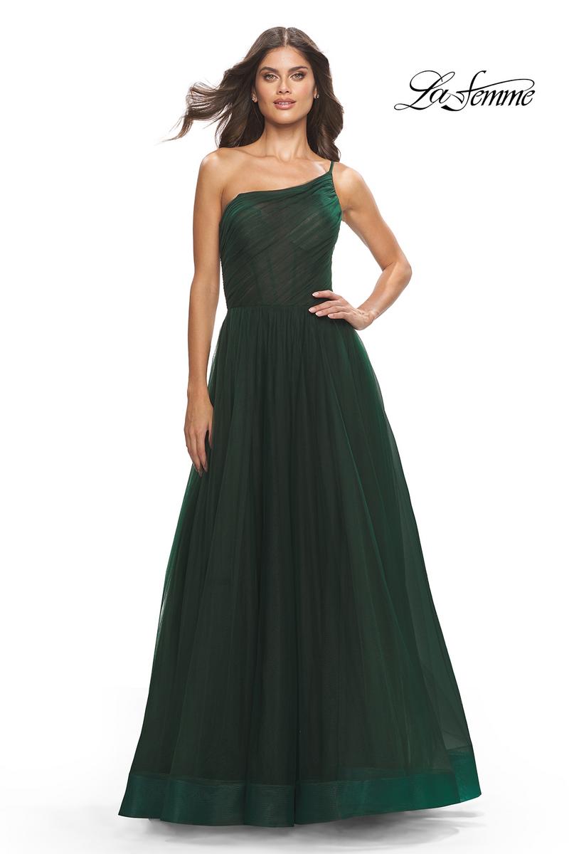 La Femme Dress 31069 - Dark Emerald