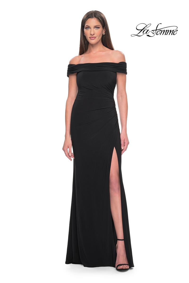 La Femme Evening Dress 31086 - Black