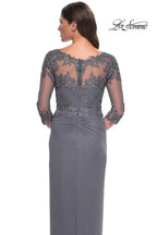 La Femme Evening Dress 31093 - Gunmetal