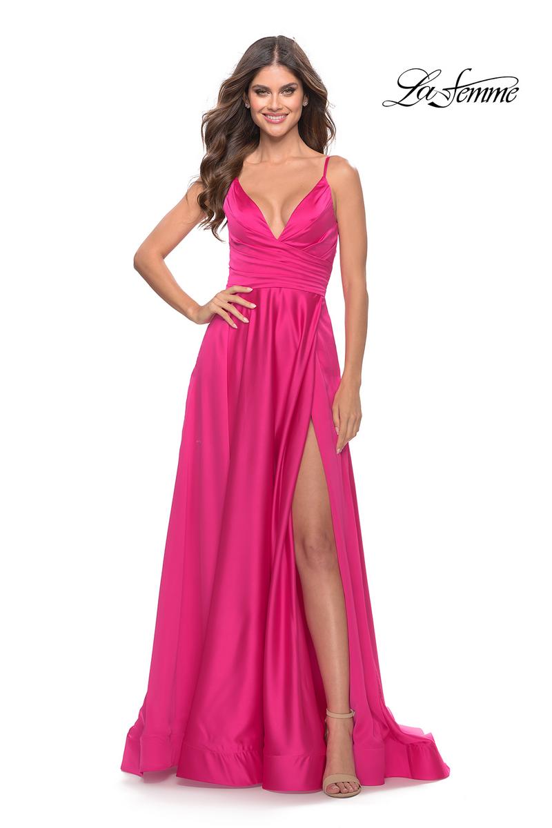 La Femme Dress 31121 - Neon Pink