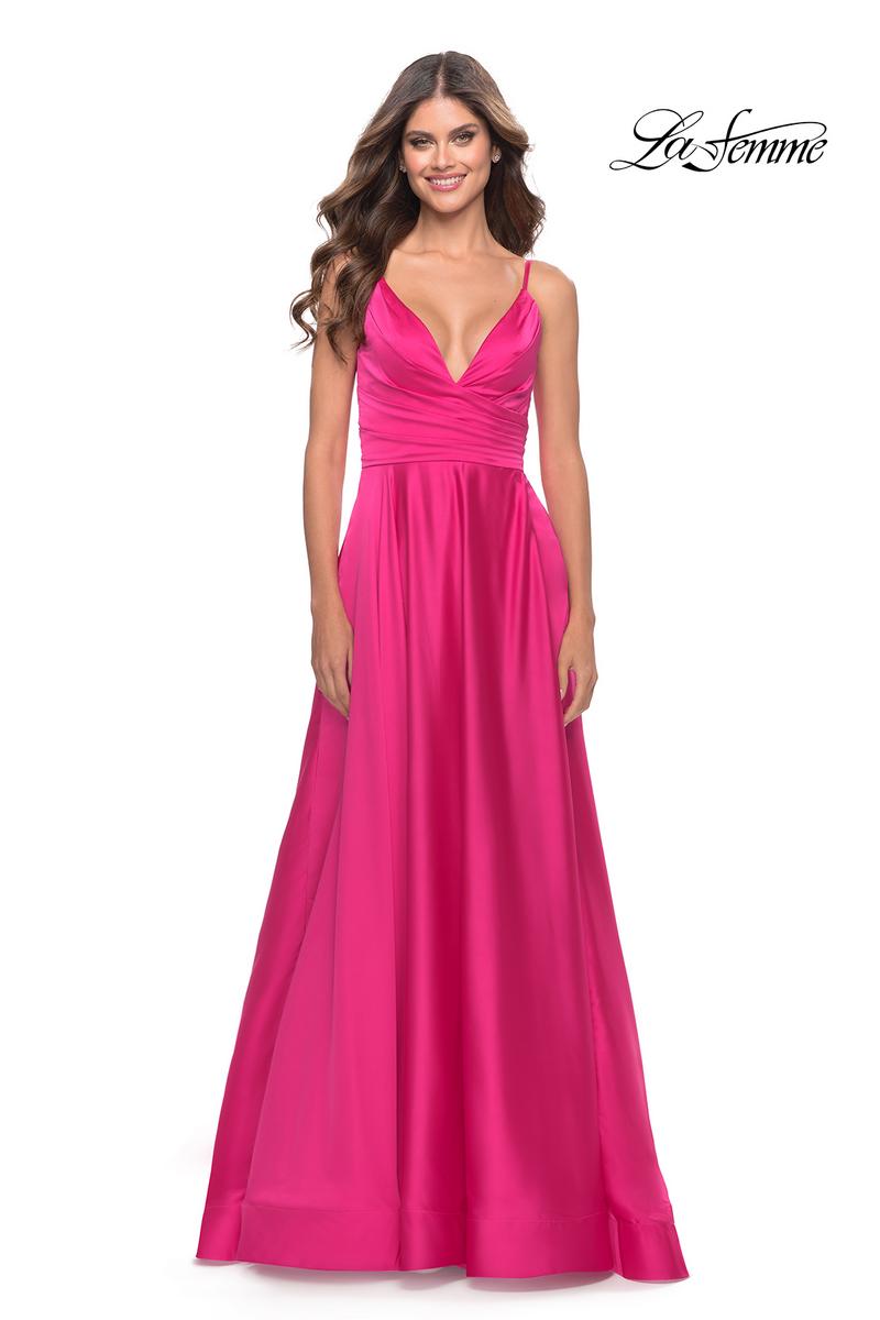 La Femme Dress 31121 - Neon Pink