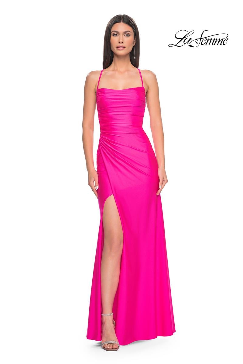 La Femme Dress 31129 - NEON PINK