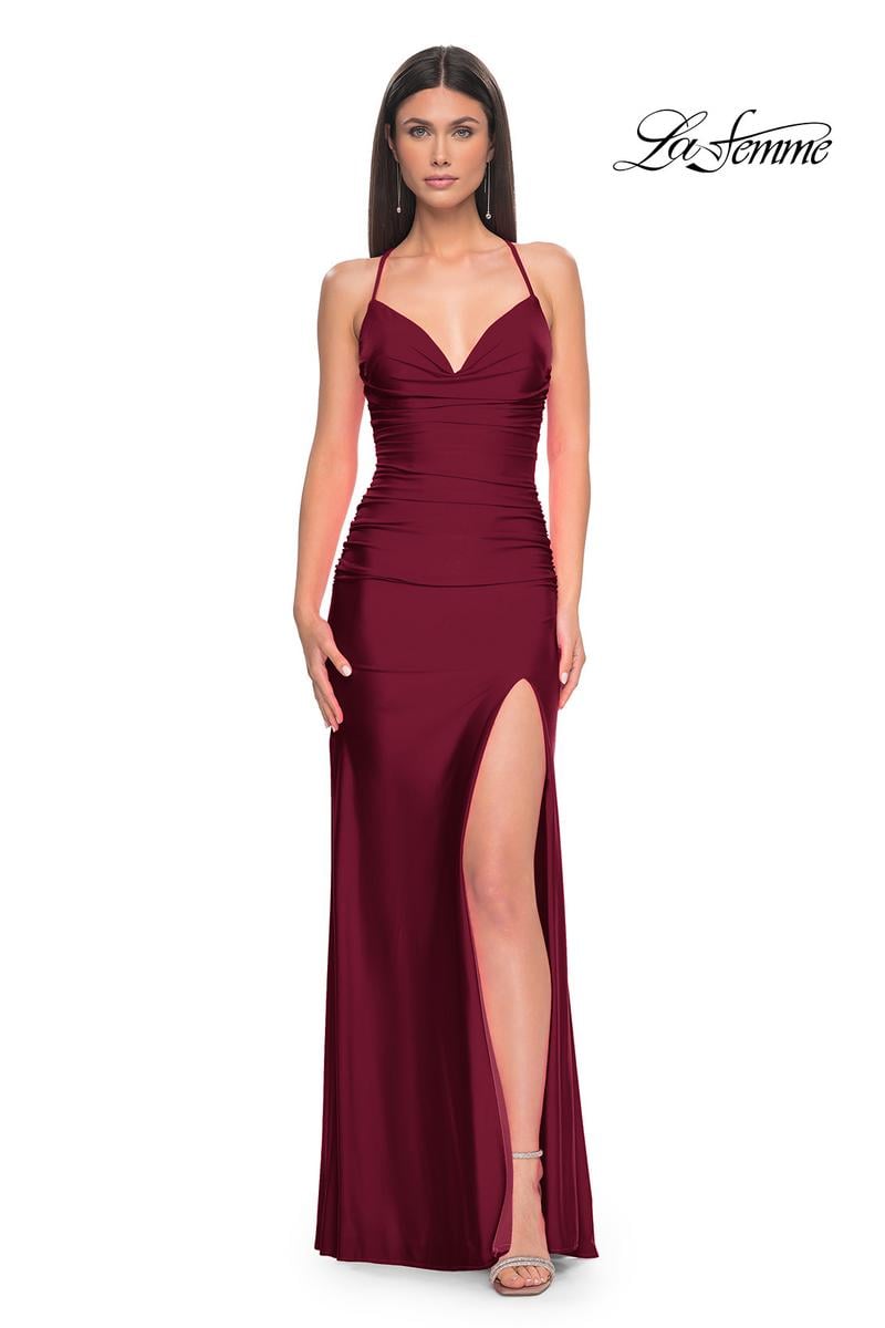 La Femme Dress 31130 - Dark Berry