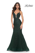 La Femme Dress 31132 - Dark Emerald