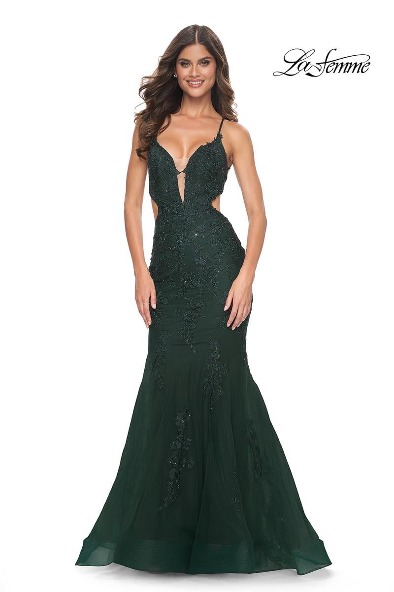 La Femme Dress 31132 - Dark Emerald