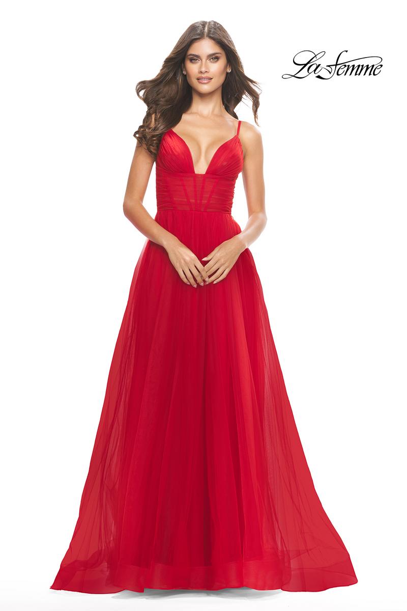 La Femme Dress 31147 - Red