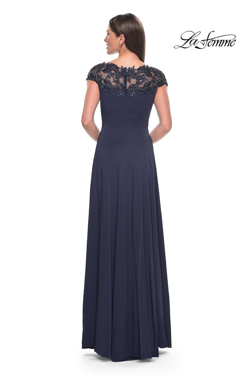 La Femme Evening Dress 31195 - Navy