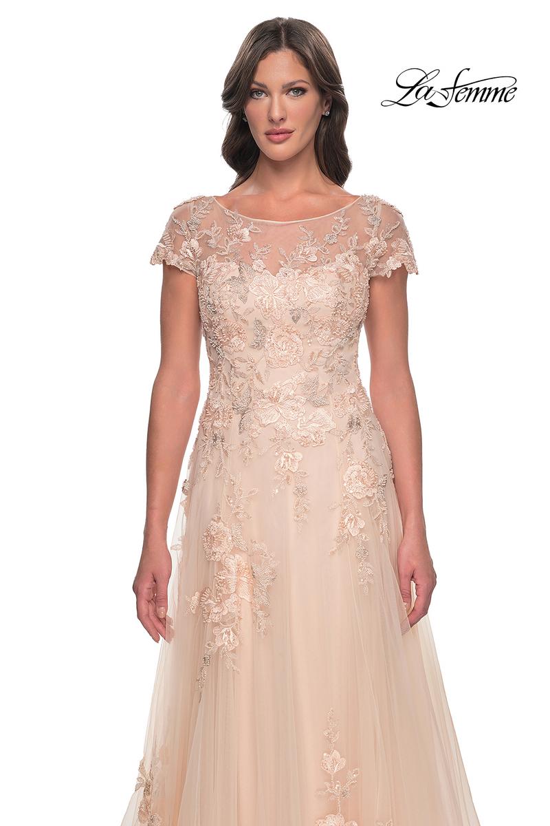 La Femme Evening Dress 31198 - Champagne