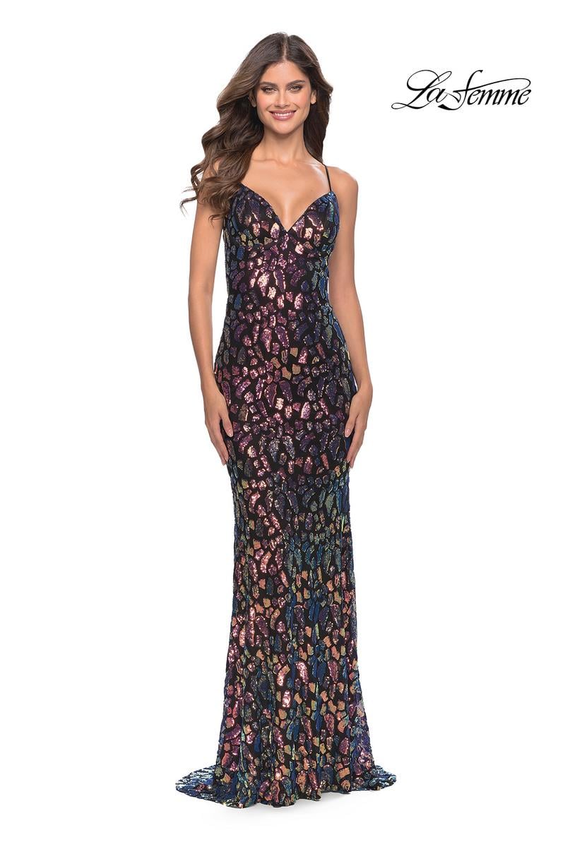La Femme Dress 31206 - Black