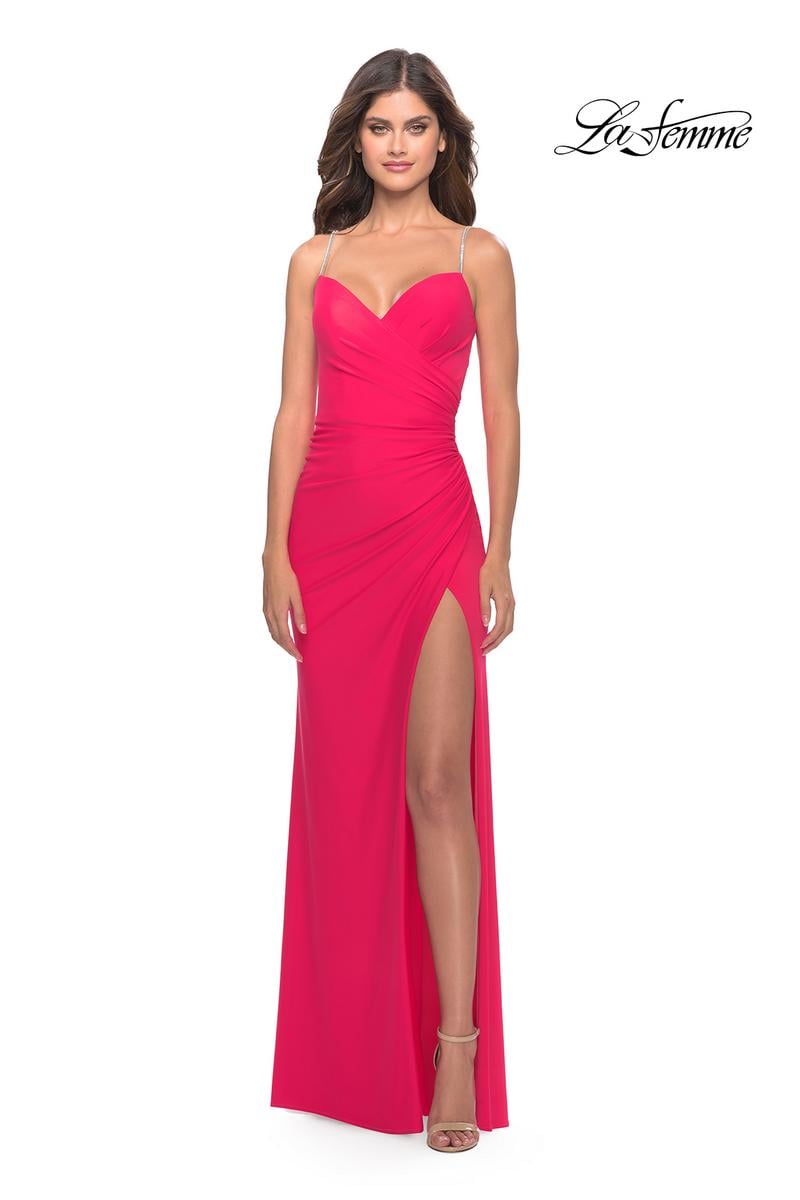 La Femme Dress 31224 - Hot Coral