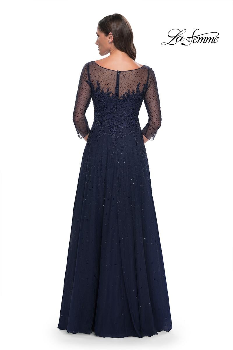 La Femme Evening Dress 31235 - Navy