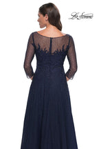 La Femme Evening Dress 31235 - Navy