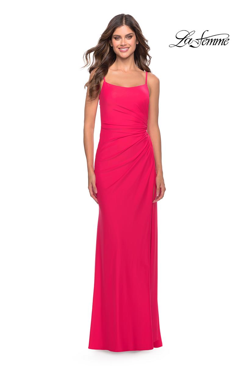 La Femme Dress 31329 - Hot Coral