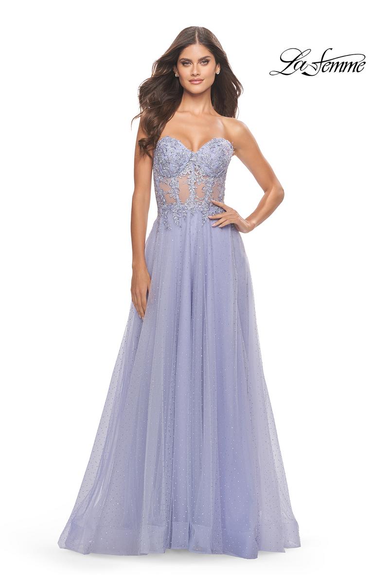 La Femme Dress 31367 - Light Periwinkle