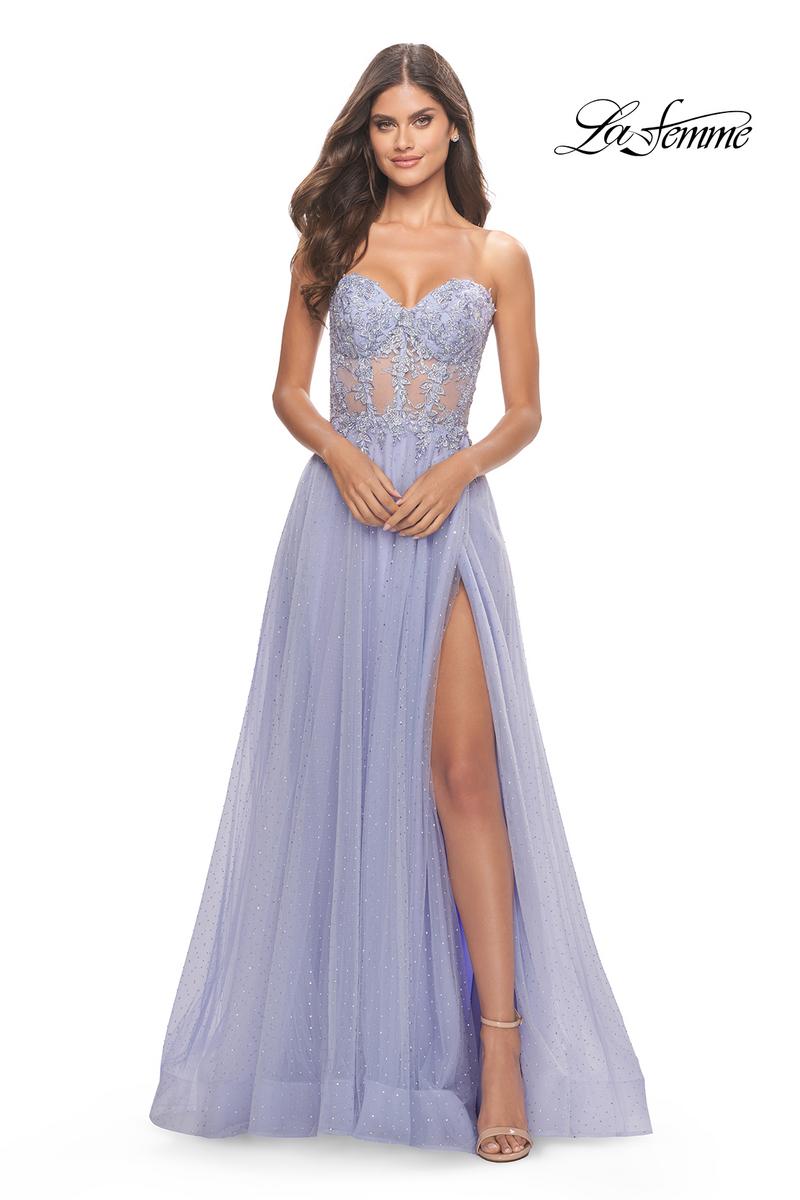 La Femme Dress 31367 - Light Periwinkle