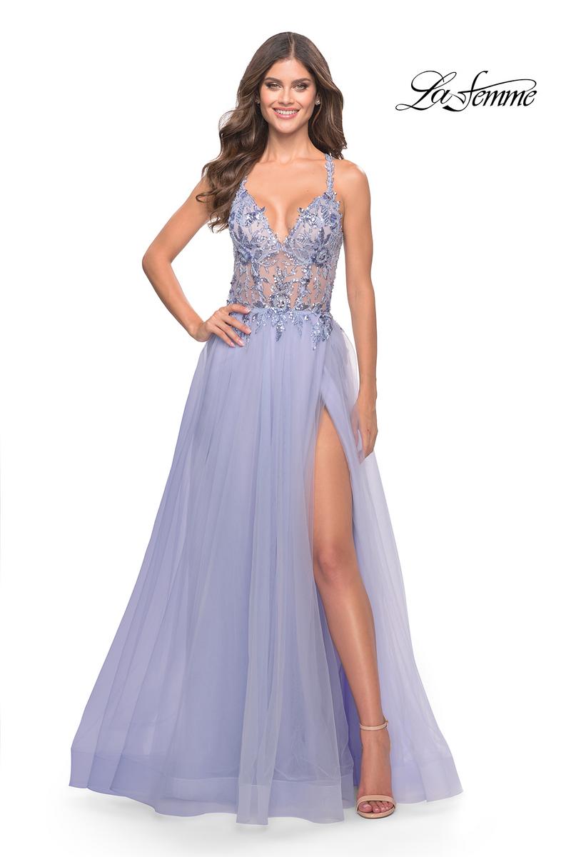 La Femme Dress 31369 - Light Periwinkle