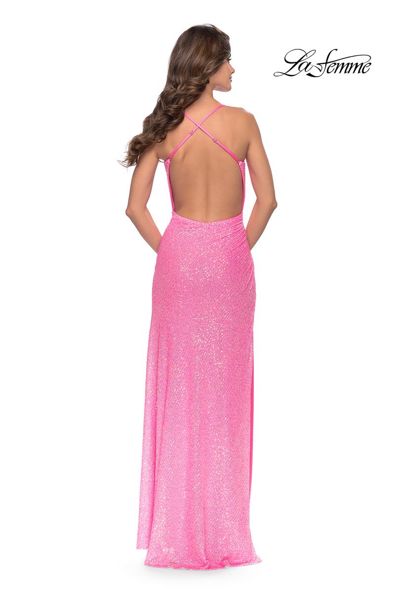 La Femme Dress 31405 - Hot Coral