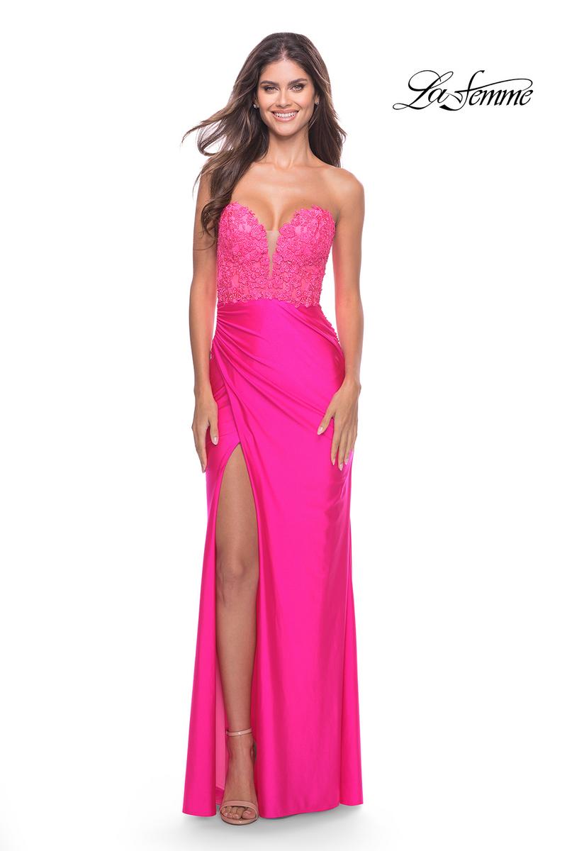 La Femme Dress 31411 - Neon Pink