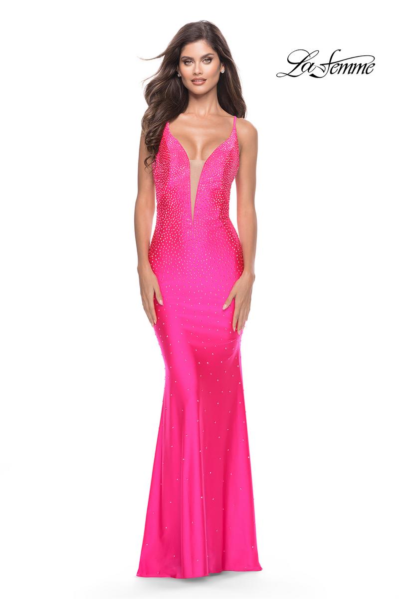 La Femme Dress 31413 - Neon Pink