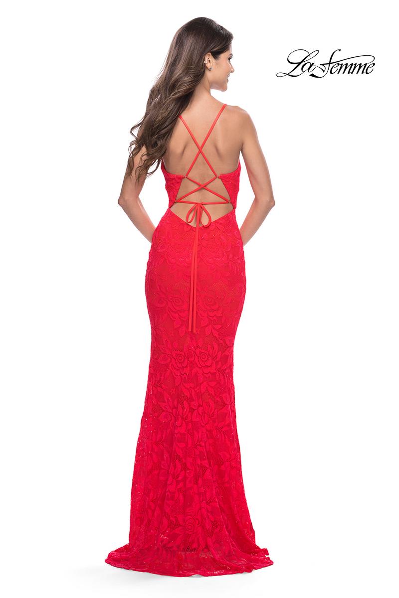 La Femme Dress 31417 - Hot Coral