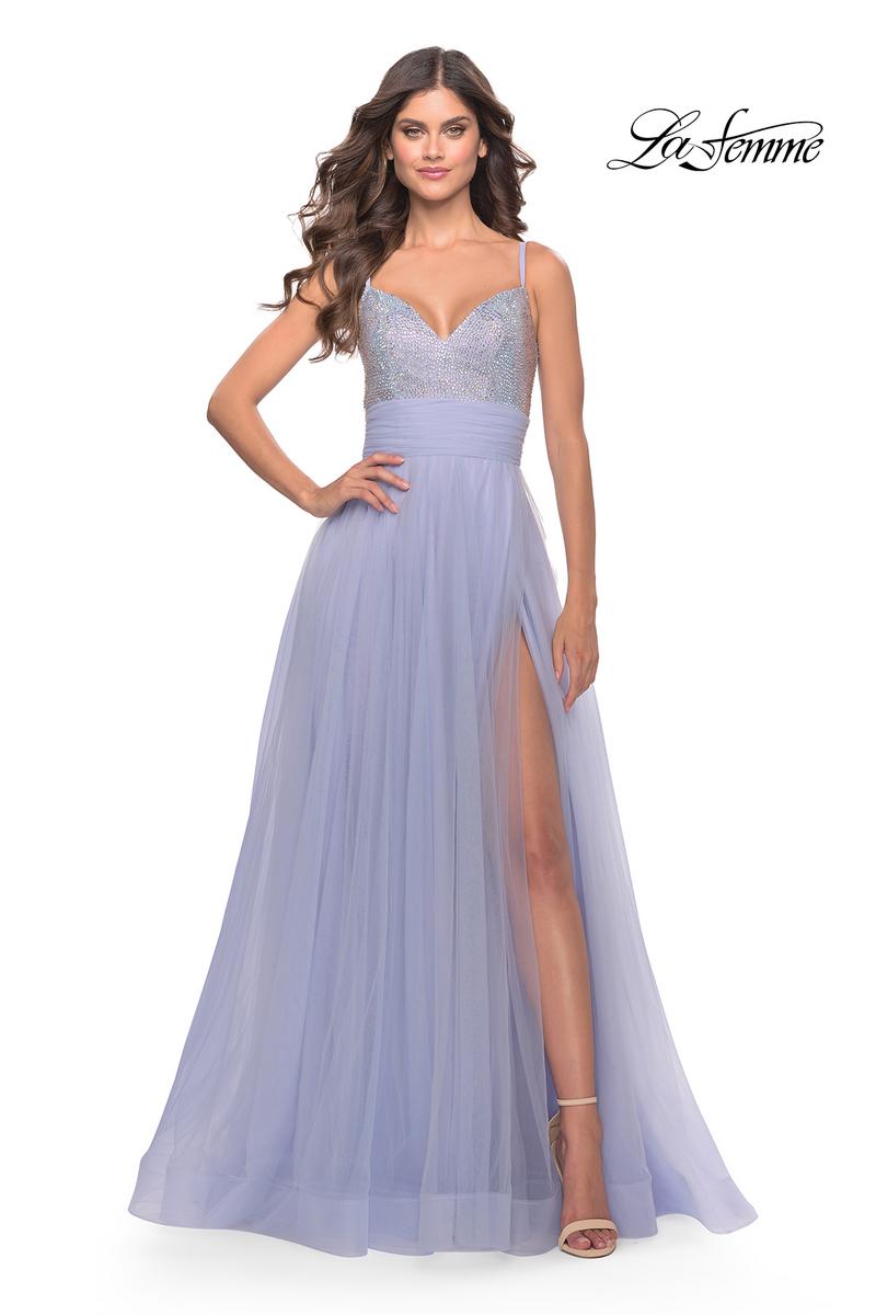 La Femme Dress 31433 - Light Periwinkle