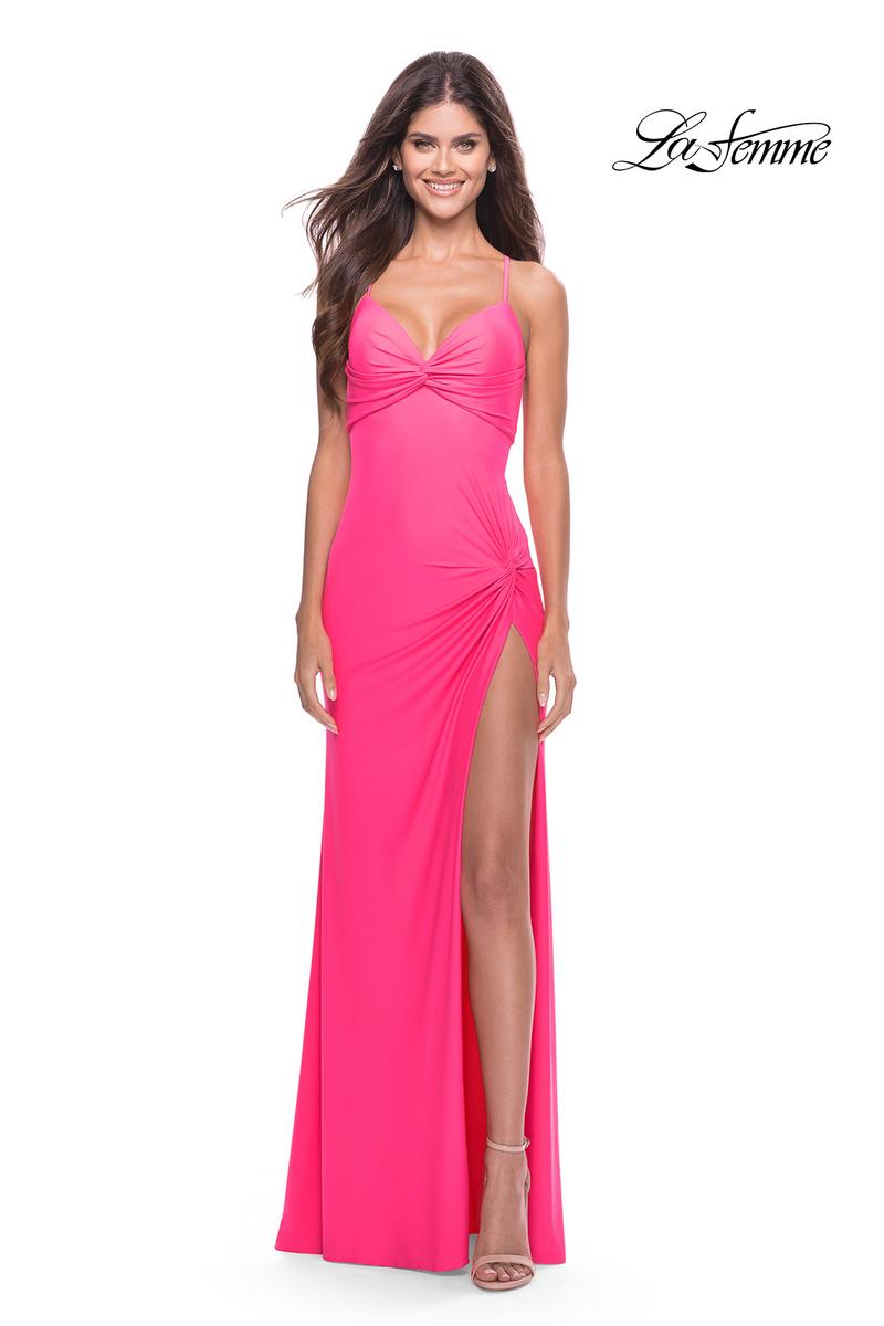 La Femme Dress 31446 - Neon Pink