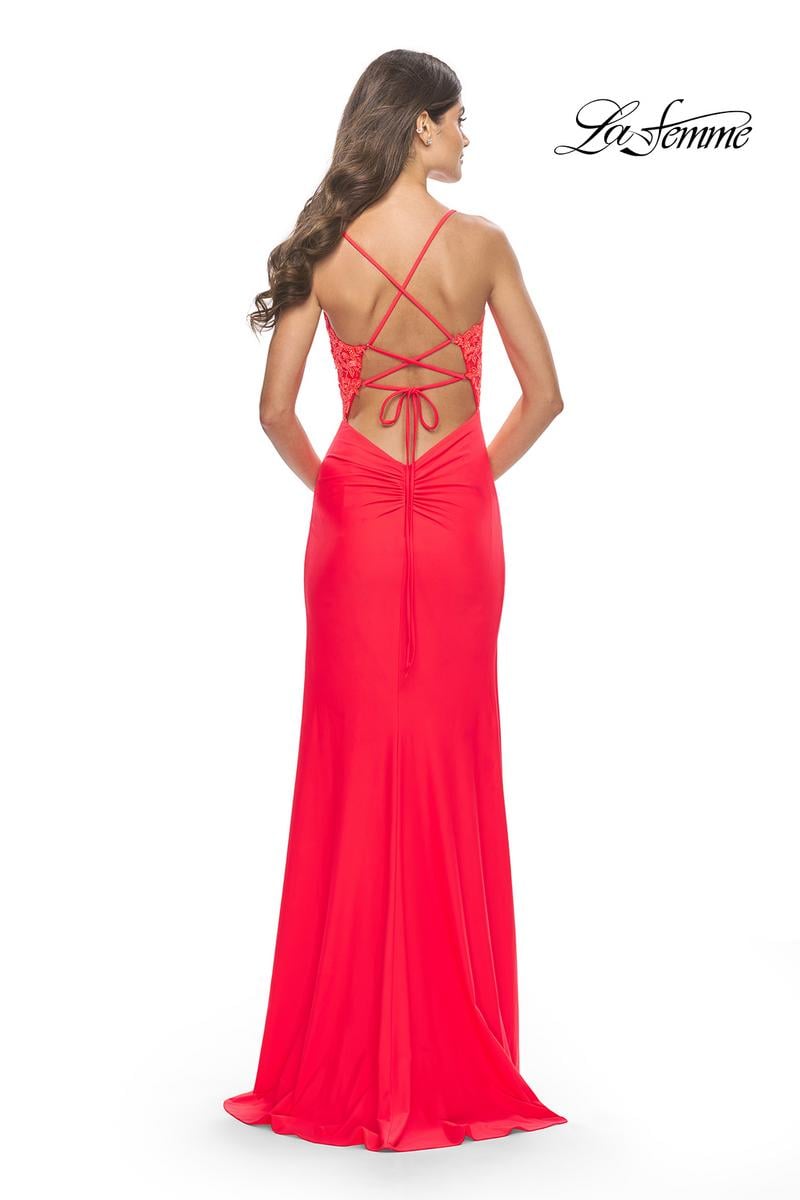 La Femme Dress 31447 - Hot Coral