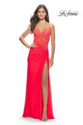 La Femme Dress 31447 - Hot Coral