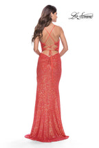 La Femme Dress 31449 - Hot Coral