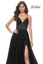 La Femme Dress 31457 - BLACK