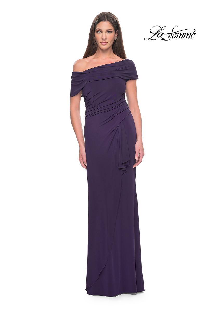 La Femme Evening Dress 31459 - Eggplant
