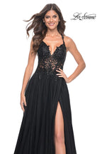 La Femme Dress 31471 - BLACK