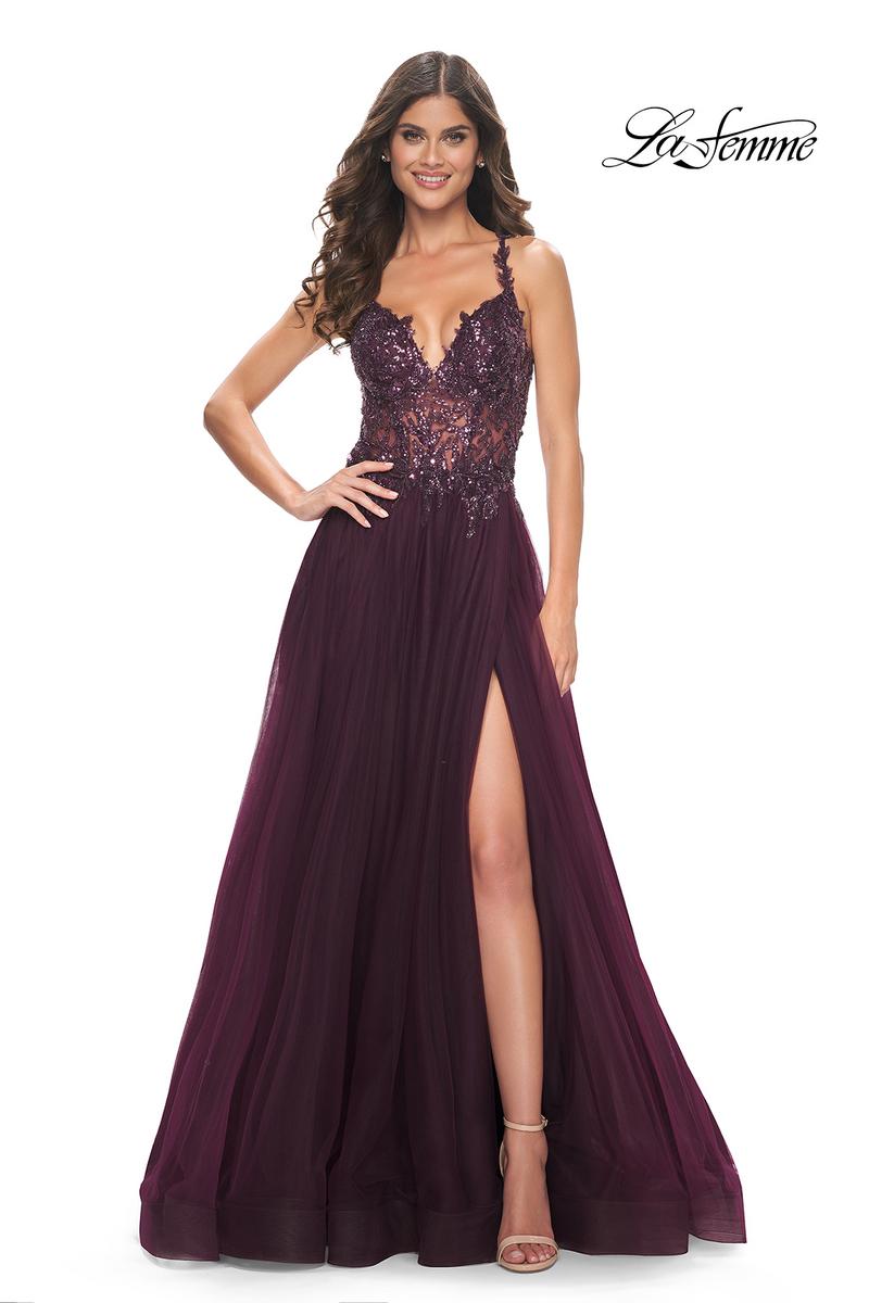 La Femme Dress 31471 - DARK BERRY